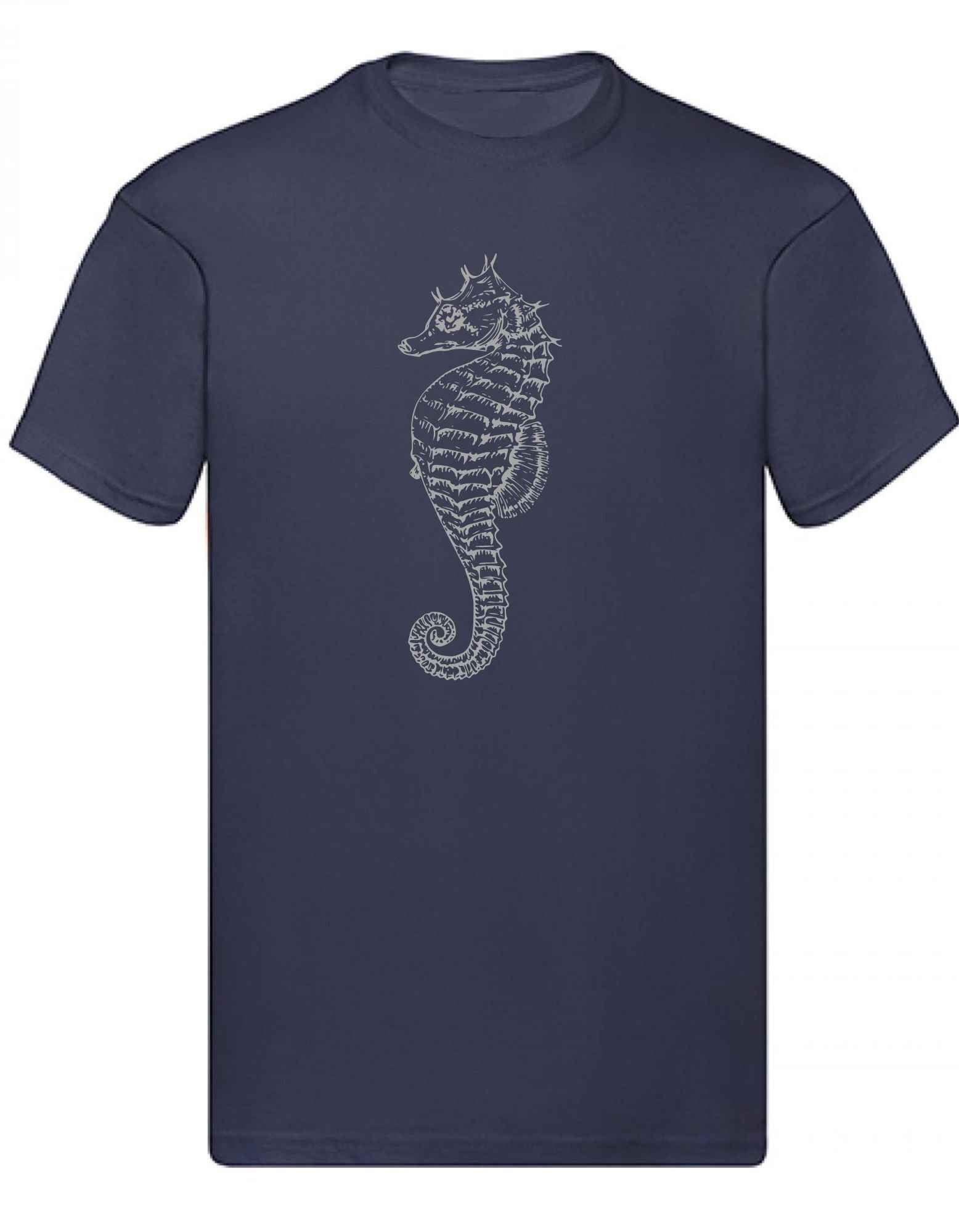 Balldiri T-Shirt Herren graues Seepferdchen S bis 5XL