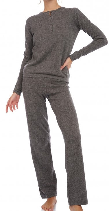Balldiri 100% Kaschmir Damen langarm Hausanzug 2-fädig - Balldiri & Windhound