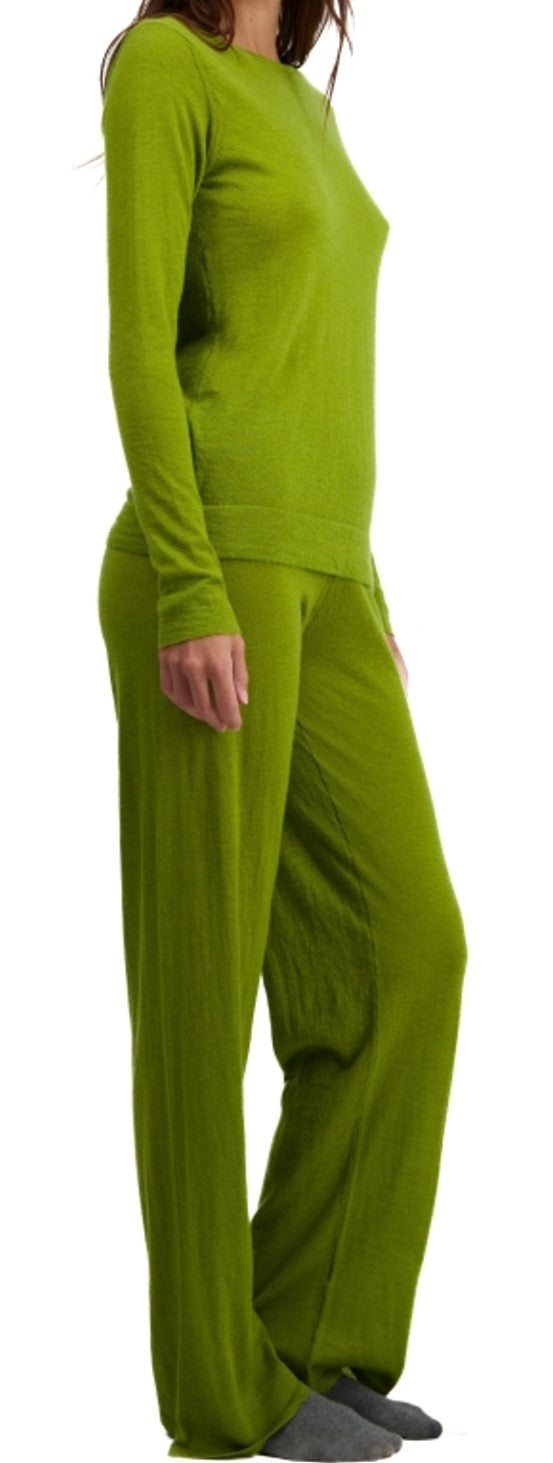 Balldiri 100% Kaschmir Damen Hausanzug Pyjama mit rundhals zweiteilig 2-fädig - Balldiri & Windhound