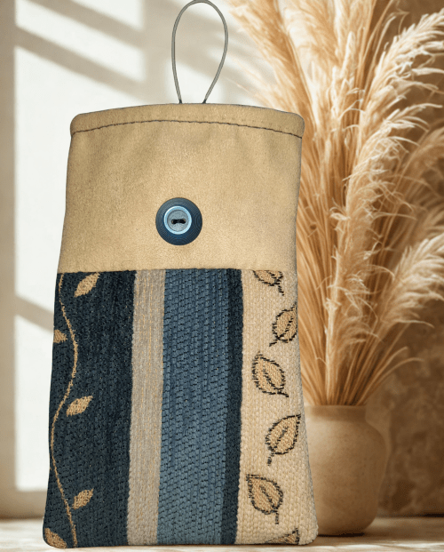Handytasche aus Stoff handgefertigt | Balldiri Handwerks-Atelier - Blau - Balldiri