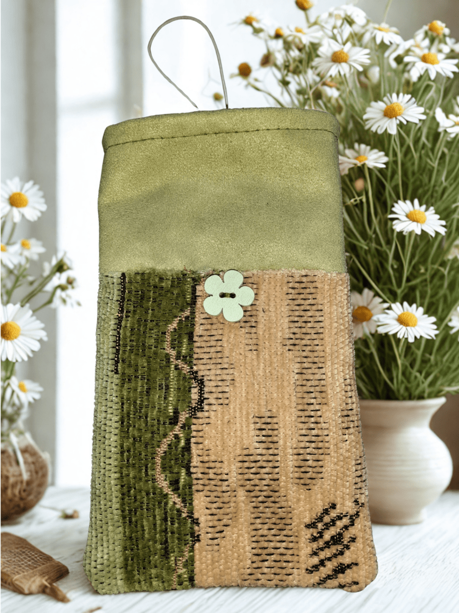 Handytasche aus Stoff handgefertigt | Balldiri Handwerks-Atelier - Grün - Balldiri