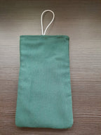 Handytasche aus Stoff handgefertigt | Balldiri Handwerks-Atelier - Grün Gold - Balldiri