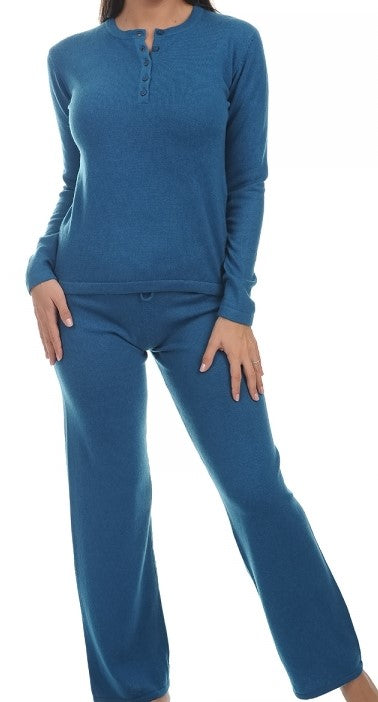 Balldiri 100% Kaschmir Damen langarm Hausanzug 2-fädig - Balldiri & Windhound