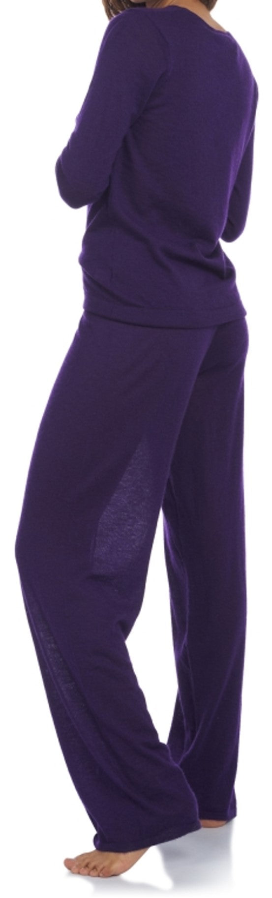 Balldiri 100% Kaschmir Damen Hausanzug Pyjama mit rundhals zweiteilig 2-fädig - Balldiri & Windhound