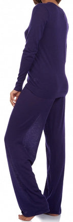 Balldiri 100% Kaschmir Damen Hausanzug Pyjama mit rundhals zweiteilig 2-fädig - Balldiri & Windhound