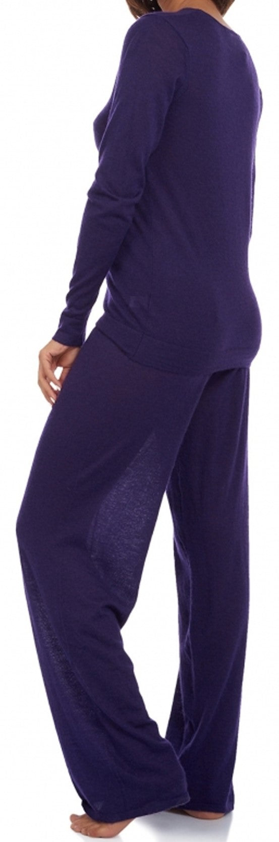 Balldiri 100% Kaschmir Damen Hausanzug Pyjama mit rundhals zweiteilig 2-fädig - Balldiri & Windhound