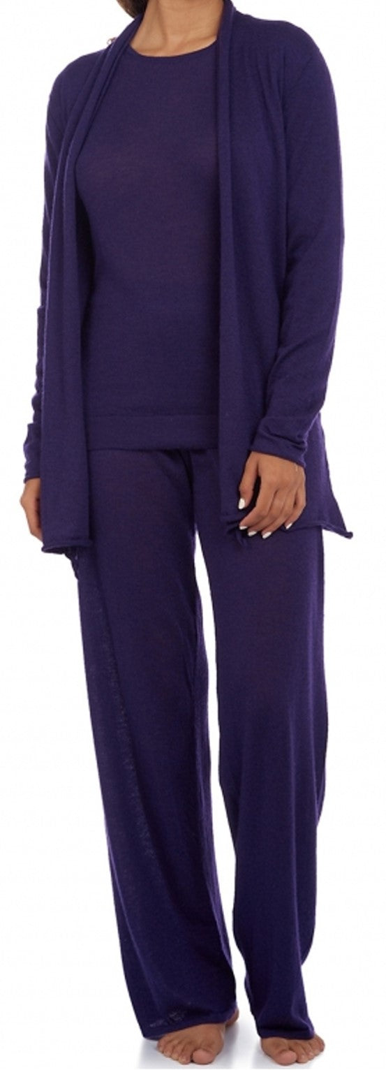 Balldiri 100% Kaschmir Damen Hausanzug Pyjama mit rundhals zweiteilig 2-fädig - Balldiri & Windhound