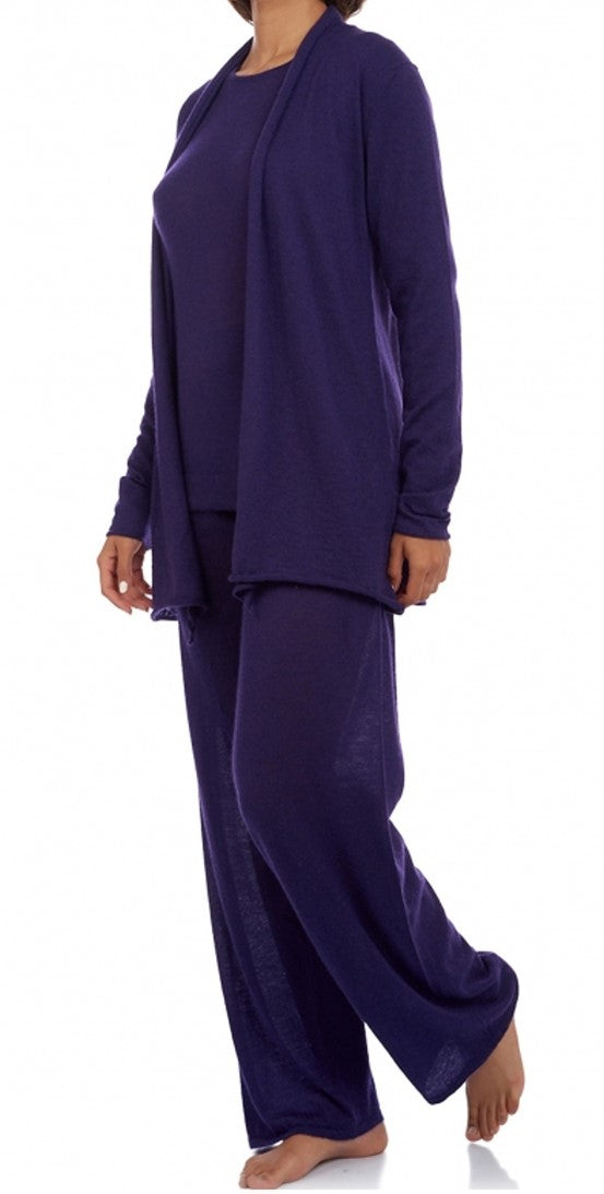 Balldiri 100% Kaschmir Damen Hausanzug Pyjama mit rundhals zweiteilig 2-fädig - Balldiri & Windhound