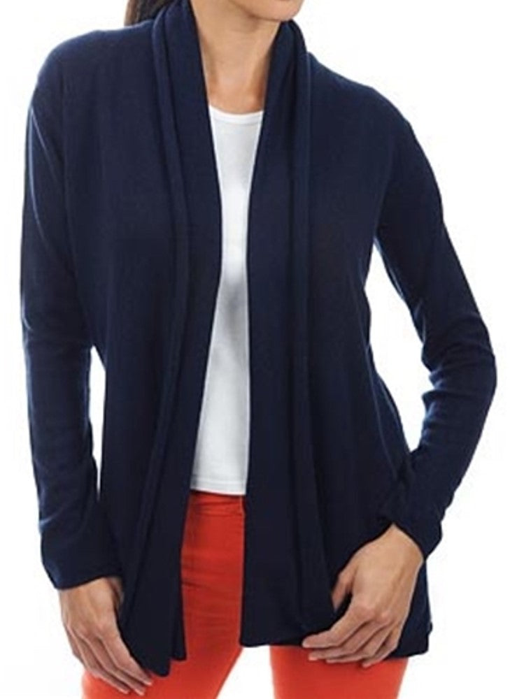 Balldiri 100% Kaschmir Damen Strickjacke Schalkragen 2-fädig