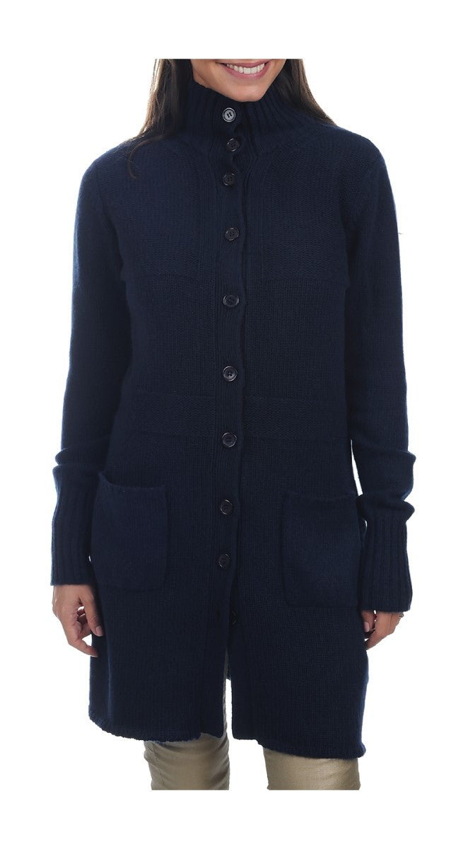 Balldiri 100% Kaschmir Damen Mantel mit kleinen Stehkragen 10/6-fädig - Balldiri & Windhound