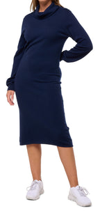 Balldiri 100% Kaschmir Damen Langarm Kleid weiter Rollkragen 2-fädig - Balldiri & Windhound