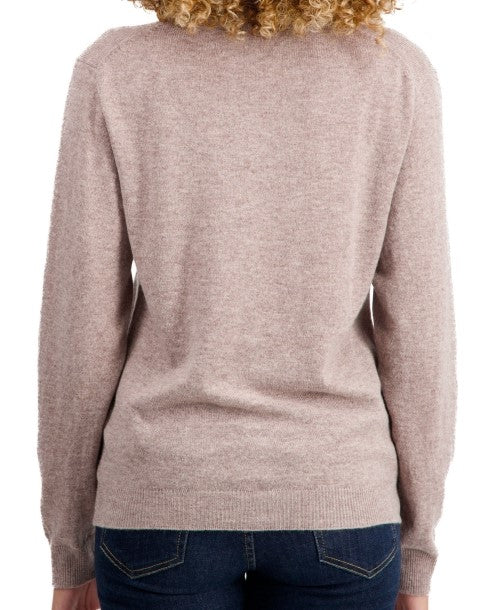 Balldiri 100% Kaschmir Damen Langarm Jacke mit Rundhalsausschnitt 2-fädig - Balldiri & Windhound