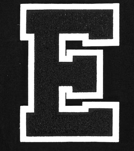 Orginal Windhound Chenille Patch Buchstaben Applikation Collegejacke 11cm groß - E - Balldiri