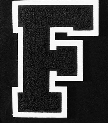 Orginal Windhound Chenille Patch Buchstaben Applikation Collegejacke 11cm groß - F - Balldiri
