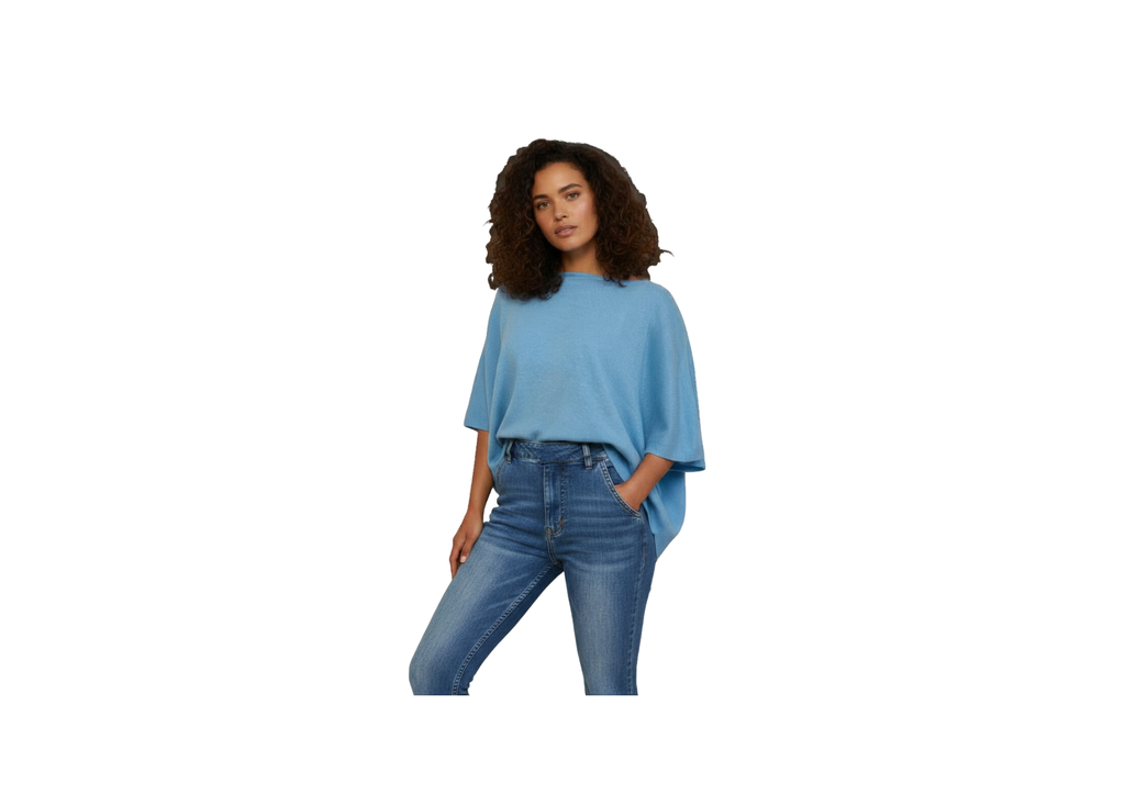 Balldiri 100% Kaschmir Damen Poncho 2-fädig
