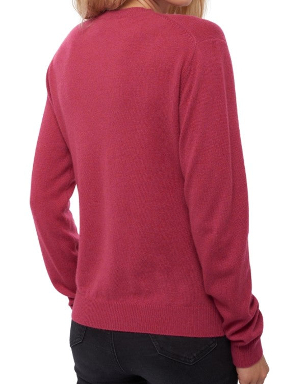 Balldiri 100% Kaschmir Damen Langarm Jacke mit Rundhalsausschnitt 2-fädig - Balldiri & Windhound