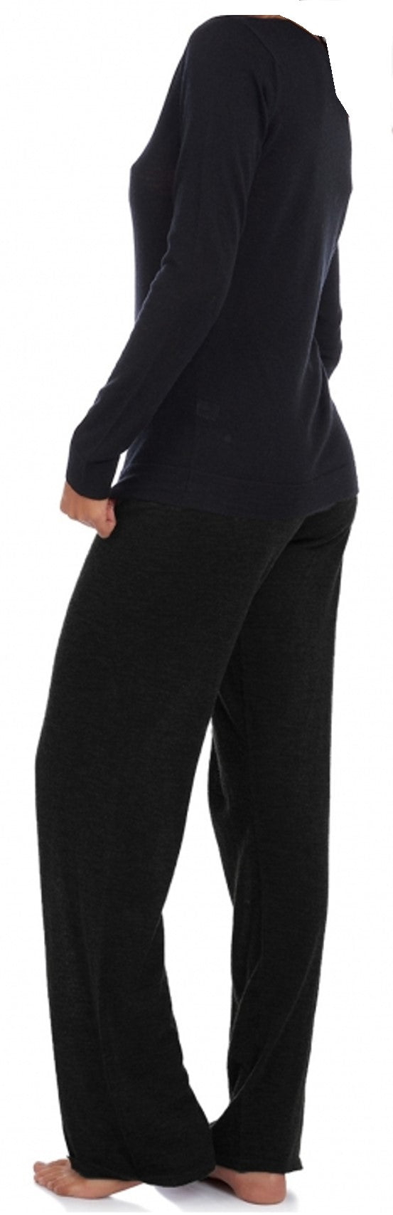 Balldiri 100% Kaschmir Damen Hausanzug Pyjama mit rundhals zweiteilig 2-fädig - Balldiri & Windhound