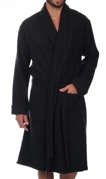 Balldiri 100% Kaschmir Herren Bademantel mit Schalkragen 4-fädig - Balldiri & Windhound