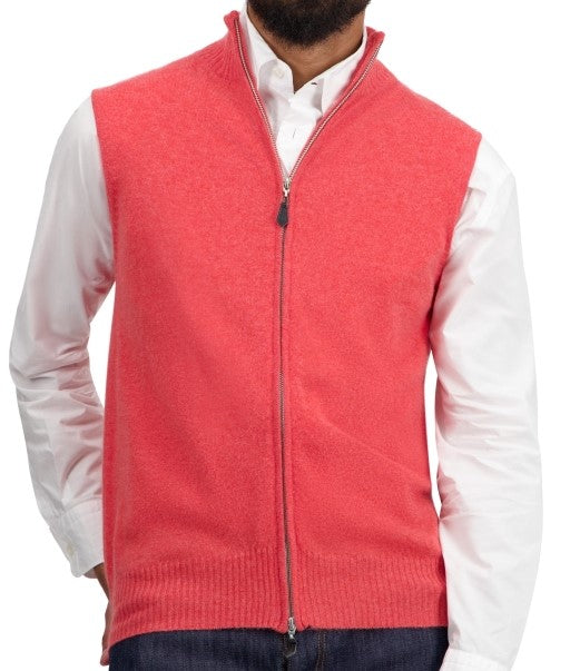 Balldiri 100% Kaschmir Herren Kurzarm Weste mit Stehkragen 2-fädig - Balldiri & Windhound