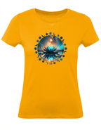 T-Shirt Damen Yoga Wellness Lotusblume XS bis 2XL - apricot - Balldiri
