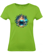 T-Shirt Damen Yoga Wellness Lotusblume XS bis 2XL - hellgrün - Balldiri
