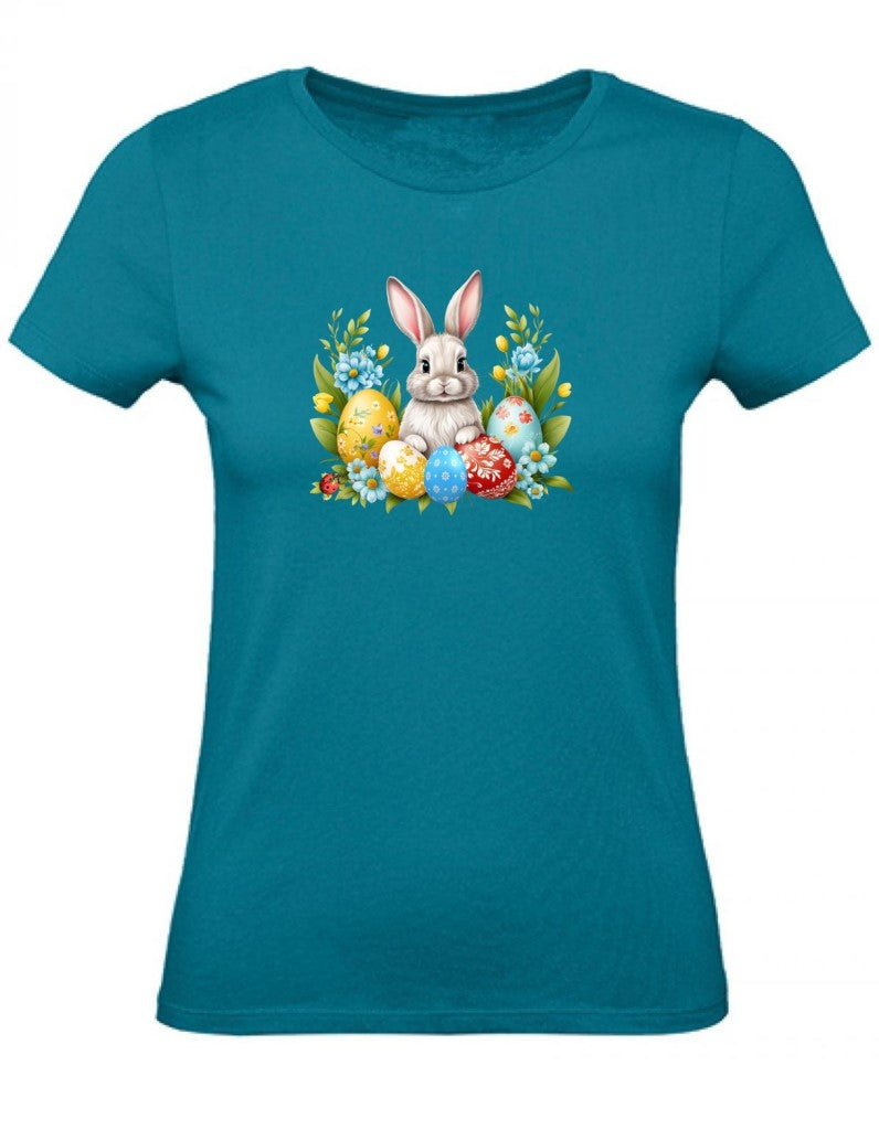 Balldiri T-Shirt Damen Ostern Nest mit Hase XS bis 2XL