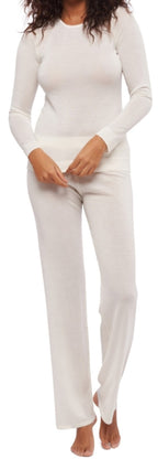 Balldiri 100% Kaschmir Damen Hausanzug Pyjama mit rundhals zweiteilig 2-fädig - Balldiri & Windhound