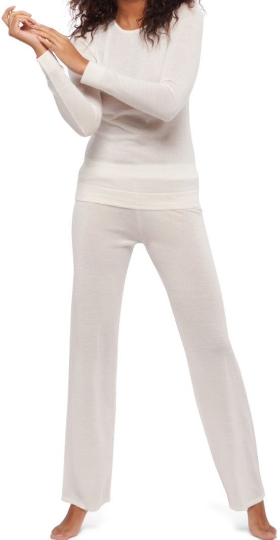 Balldiri 100% Kaschmir Damen Hausanzug Pyjama mit rundhals zweiteilig 2-fädig - Balldiri & Windhound