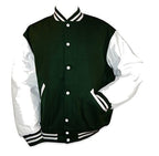 Windhound US Collegejacke College Jacke Lederärmel Retro 90er 80er - englischgrün - weiß - Balldiri