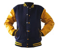 Windhound US Collegejacke College Jacke Lederärmel Retro 90er 80er - navyblau - gelb - Balldiri