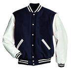 Windhound US Collegejacke College Jacke Lederärmel Retro 90er 80er - navyblau - weiß - Balldiri