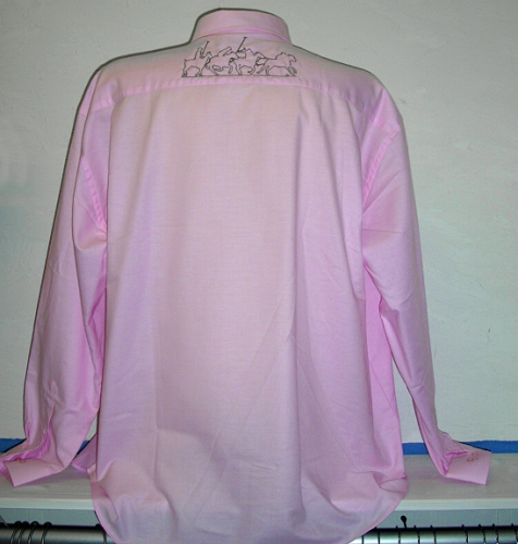 Herrenhemd, 100% Baumwoll-Microtwill, rosa, klassisch, Langarm