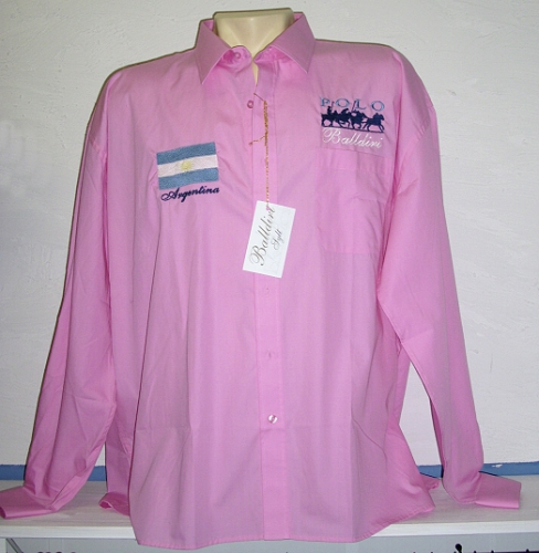 Herrenhemd, 100% Baumwolle, pink, klassisch, Langarm